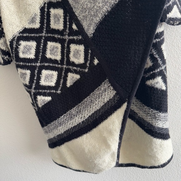 Vince Graphic Texture Cardigan Longline Wool Alpaca Blend Knit Mixed Pattern - Picture 9 of 15